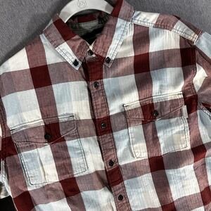 Woolrich Men's Plaid Cotton Flannel Button-Up Shirt Size L